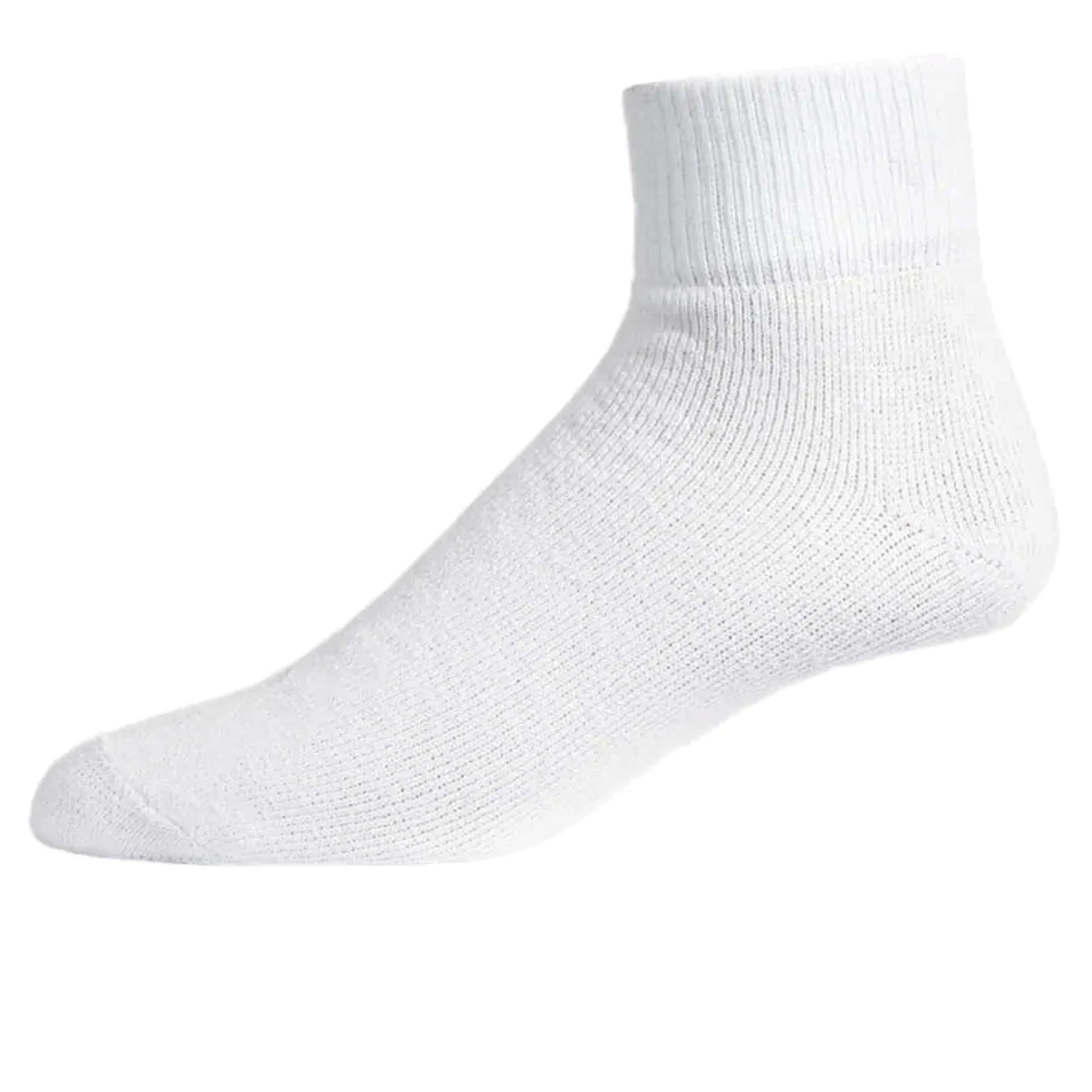 4 Pairs Men Running Socks Athletic Sports Ankle Quarter Crew Comfort White 10-13