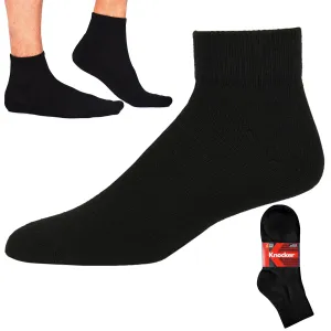 4 Pairs Men's Athletic Ankle Quarter Crew Sports Socks Cotton Casual Black 10-13