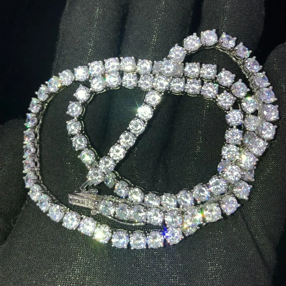 5MM Hip Hop Bling VVS Iced Out Tennis Chain