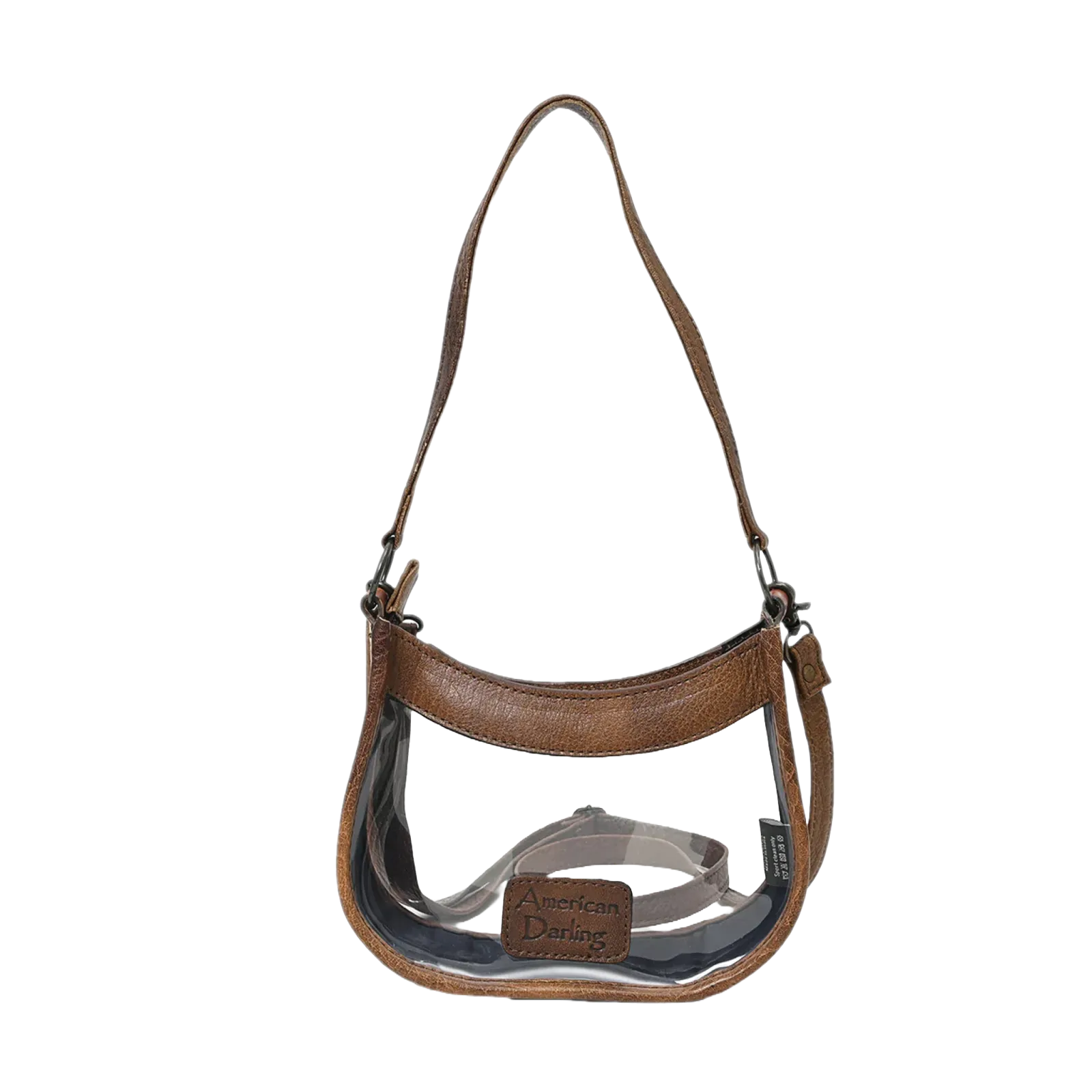 American Darling Ladies Floral Embossed Clear Western Shoulder Bag ADBG1098