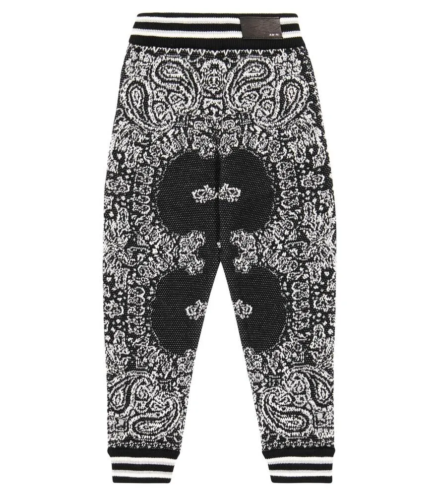 Amiri cotton and cashmere sweatpants, black