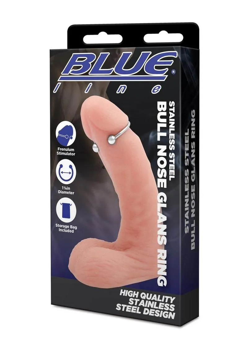 Blue Line Bull Nose Glans Ring 32mm -Stainless