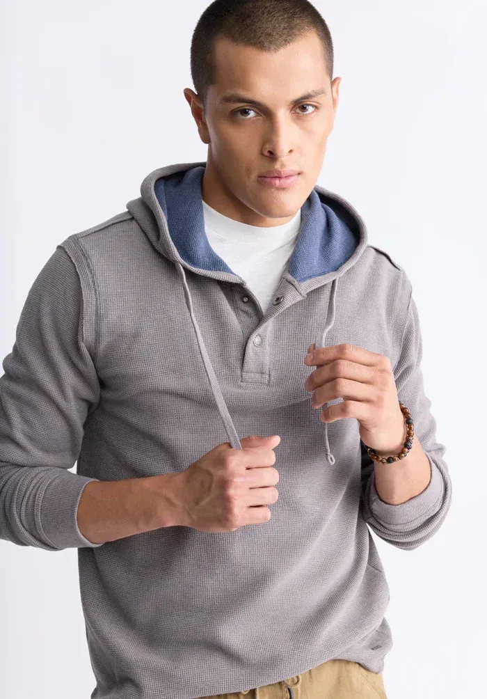 Buffalo Mens December Sky Kafom Hooded LS Top