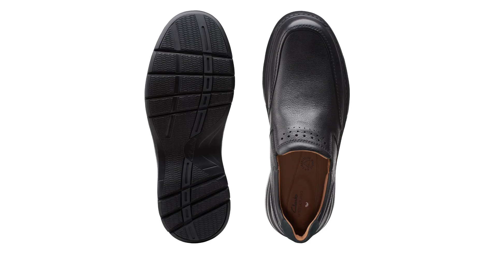 Clarks Mens Un Brawley Step Black Shoe