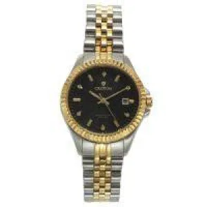 Croton Womens Stainless Steel  Two Tone Diamond Marker Watch