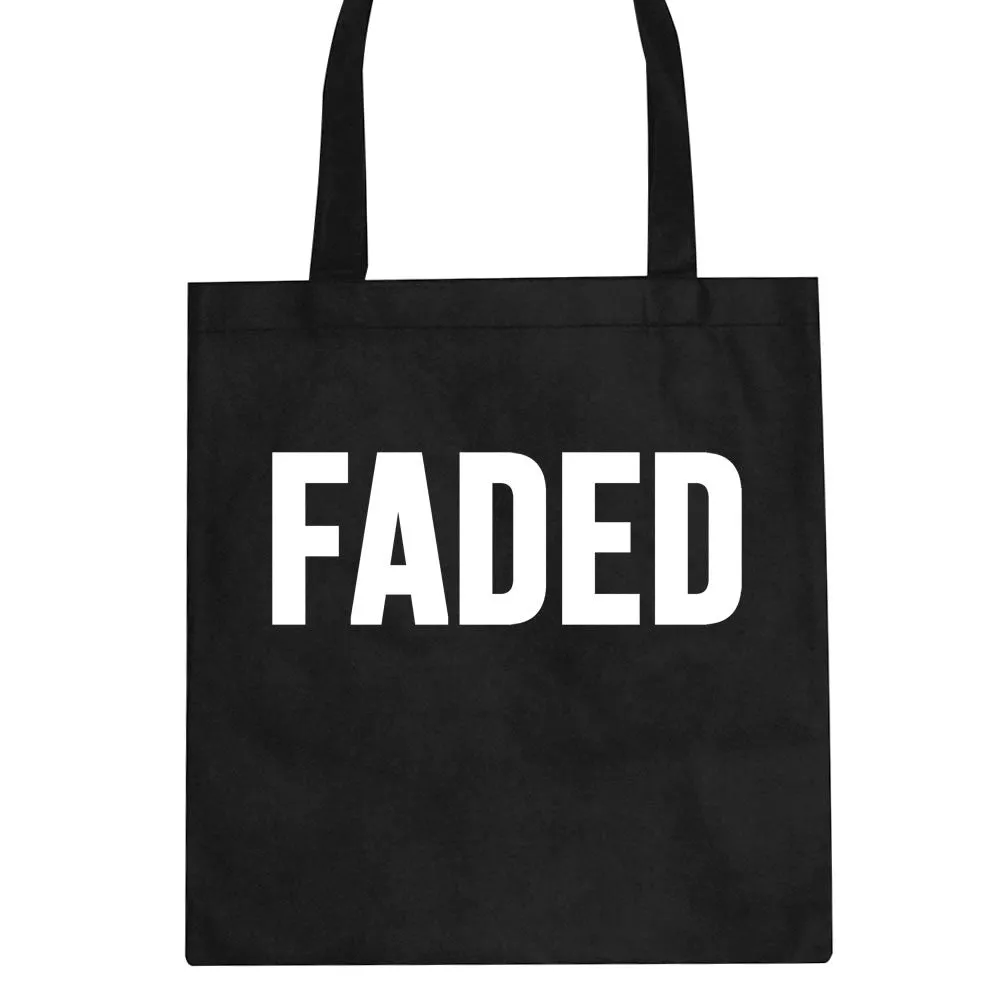 Faded Marijuana Weed Print Tote Bag