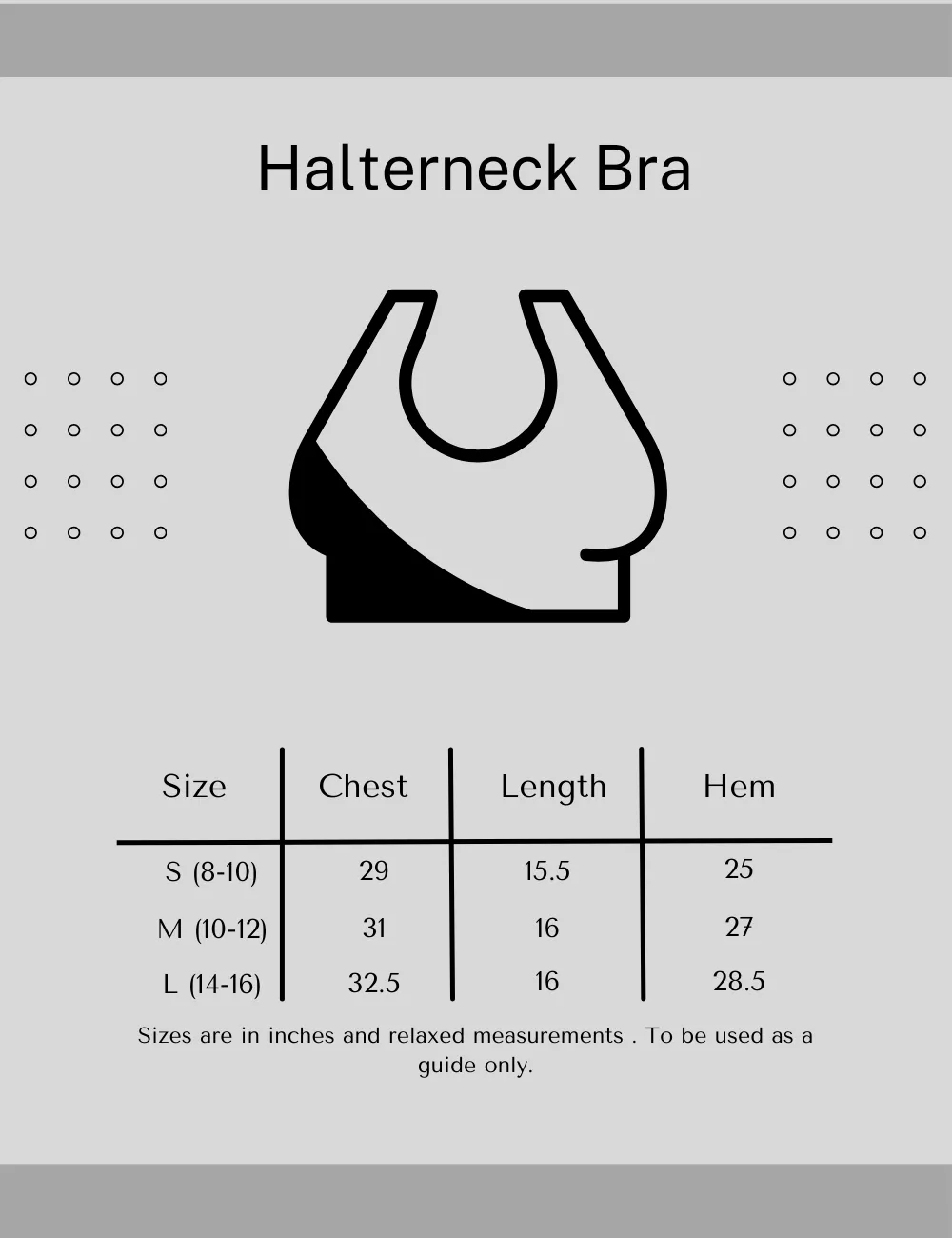 Halter neck bra- Charcoal