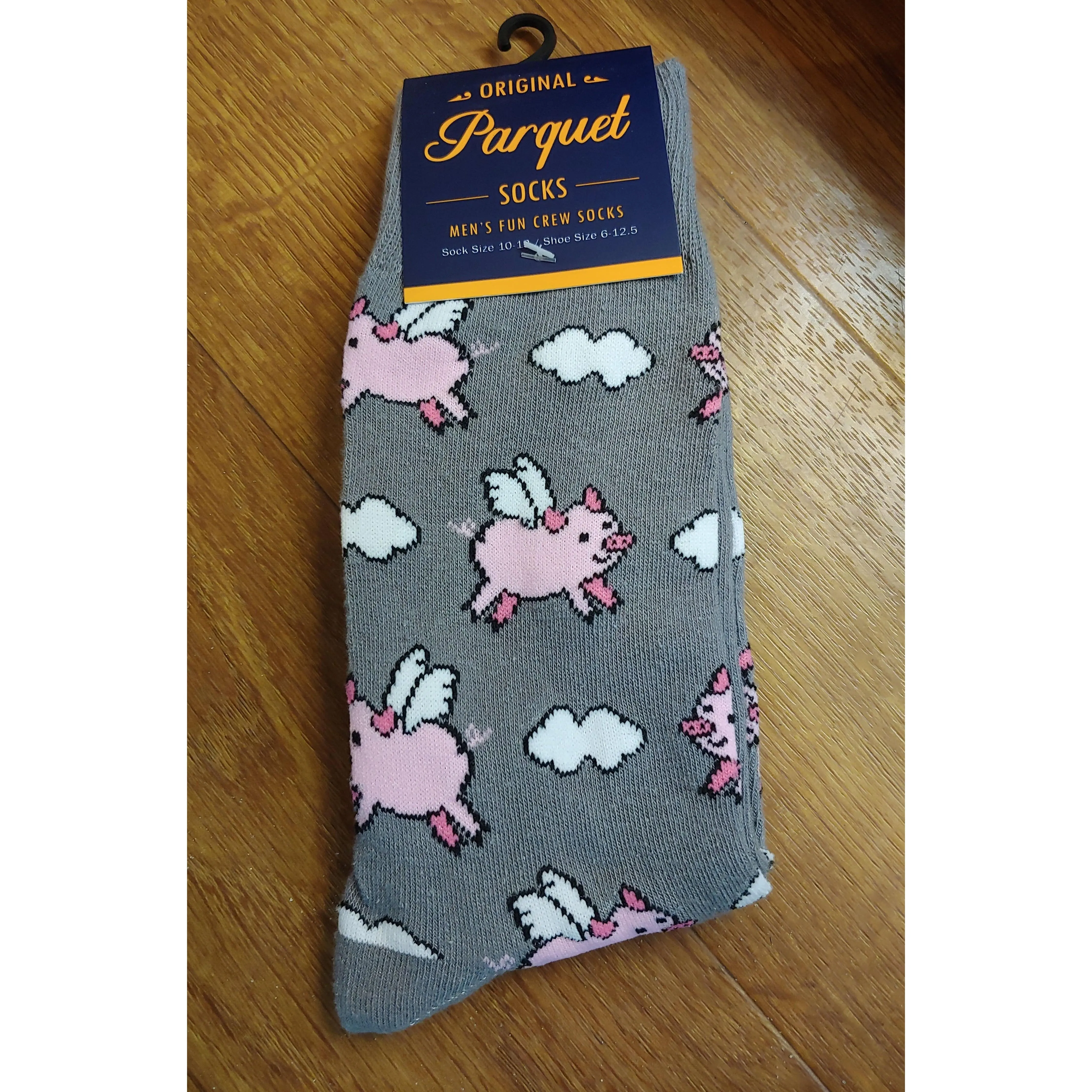 Men's Crew Socks-Pigs, Police, Camo, Dogs, CUTE!