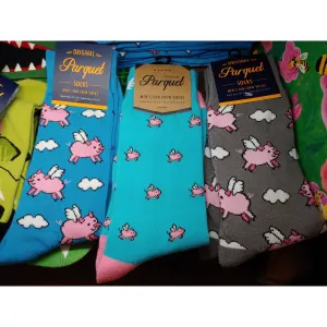 Men's Crew Socks-Pigs, Police, Camo, Dogs, CUTE!