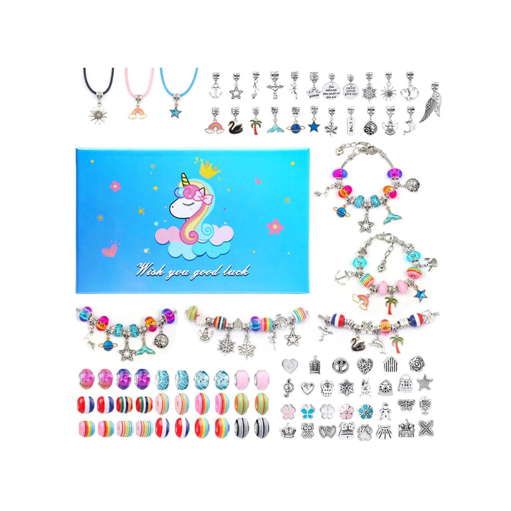 Poppy Crafts Jewellery Making Kit - Wish You Good Luck  #7*