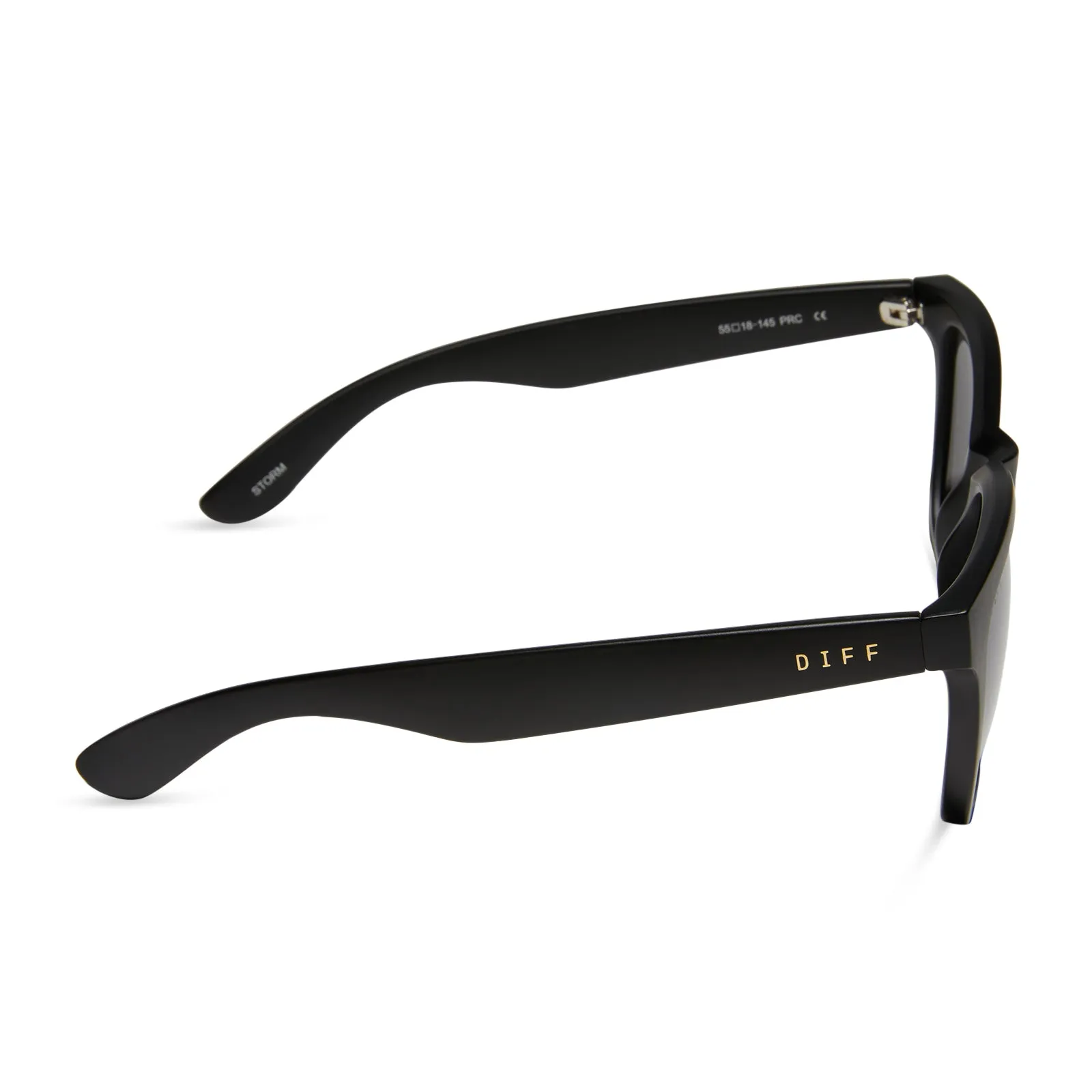 STORM - MATTE BLACK   DARK GREY W/ SILVER FLASH   POLARIZED SUNGLASSES