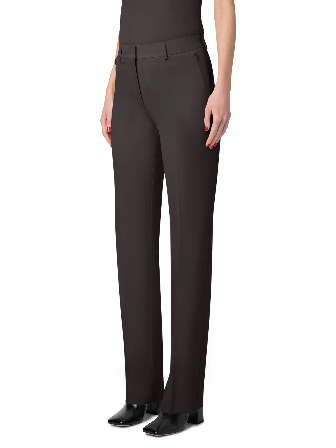 Straight Cashmere Stretch Flannel Pants