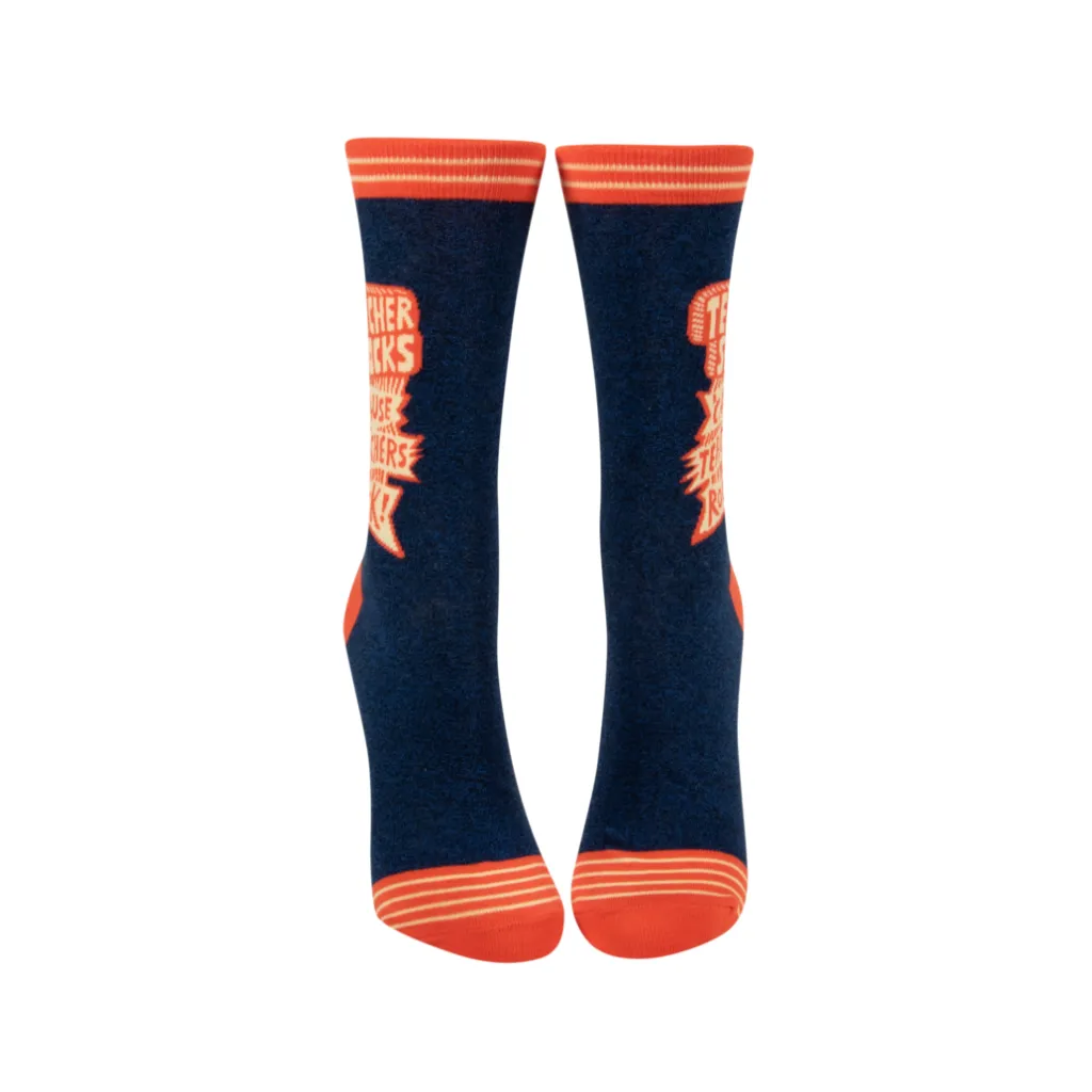 Teachers Rock Crew Socks - Womens