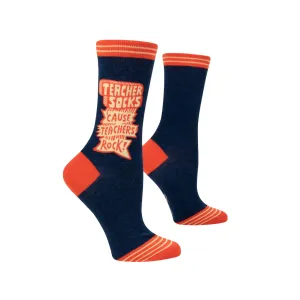 Teachers Rock Crew Socks - Womens