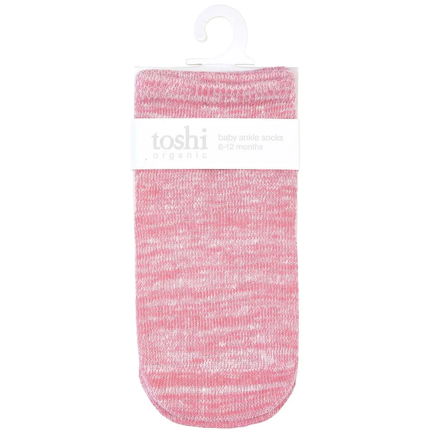 Toshi Organic Ankle Marle Socks - Blossom