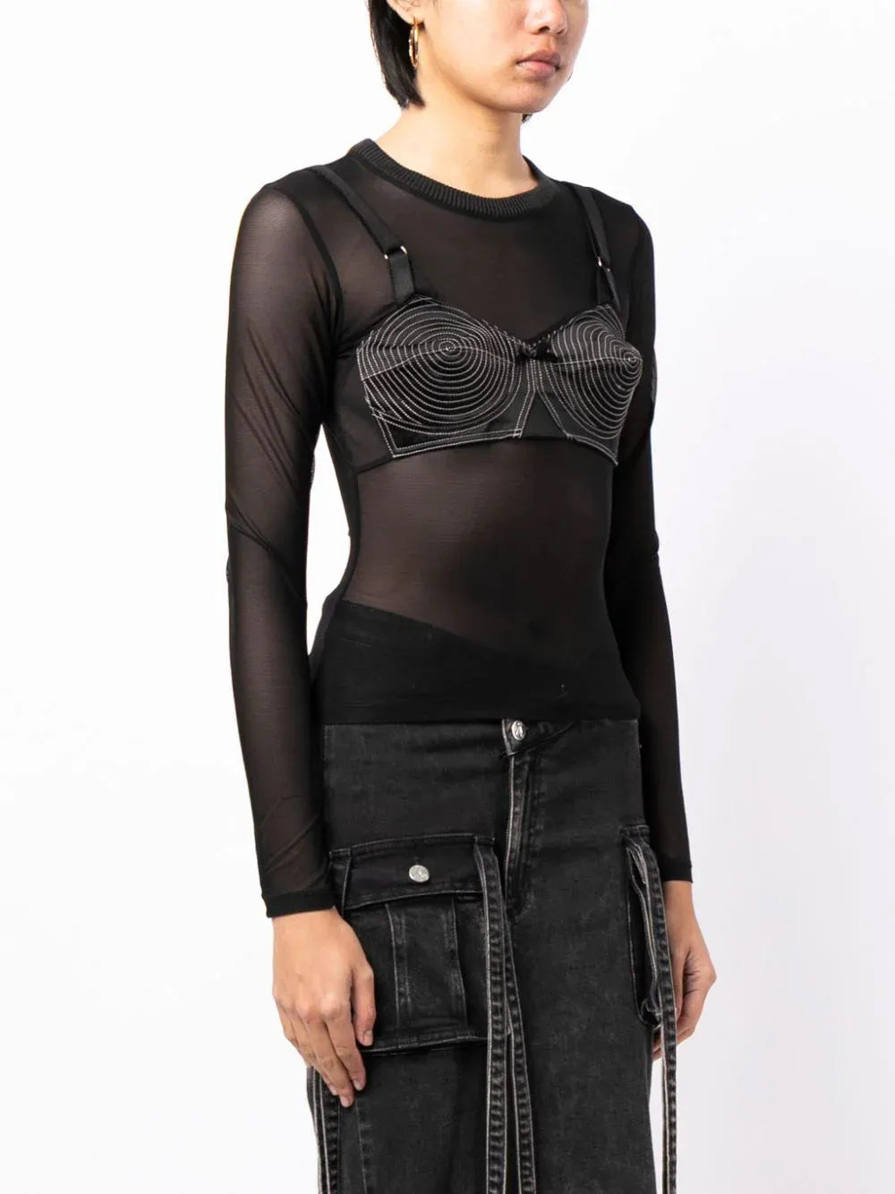 Womens Bullet Bra Top Woven